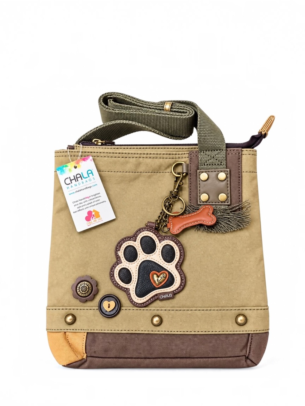 COMING SOON
Chala Crossbody/Messenger Bag w/Paw Charm
